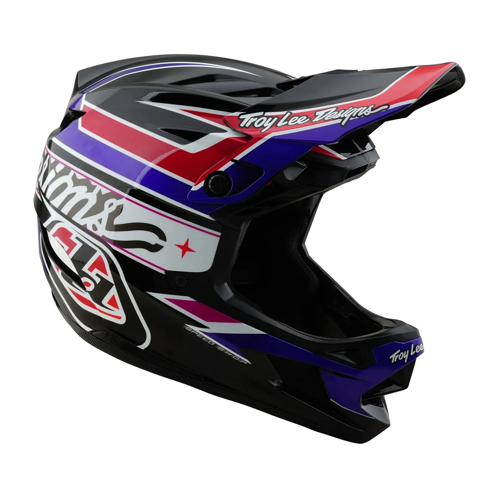 Troy Lee Designs D4 Polyacrylite Full Face Helmet - Linear - Black