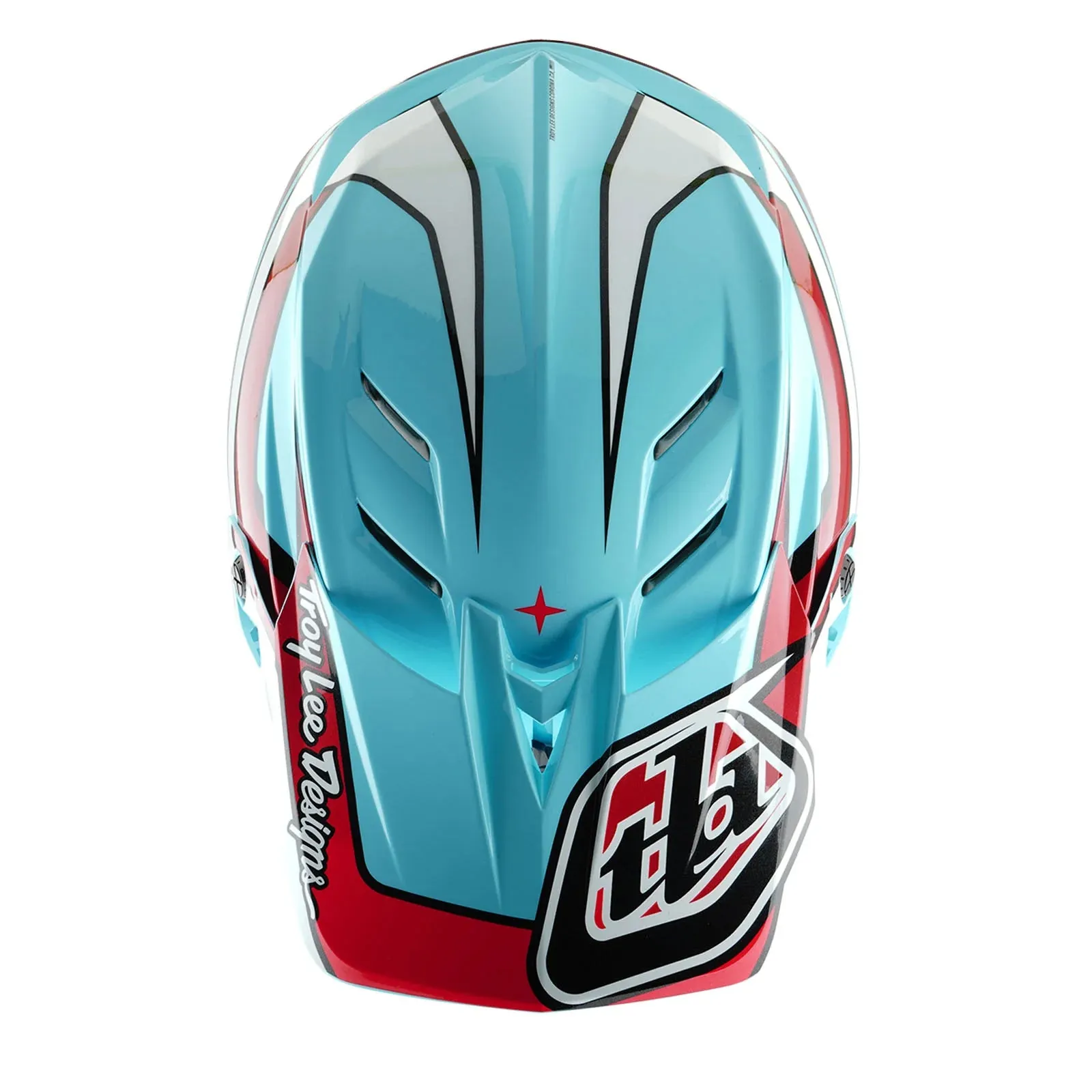 Troy Lee Designs D4 Polyacrylite Full Face Helmet - Linear - Blue