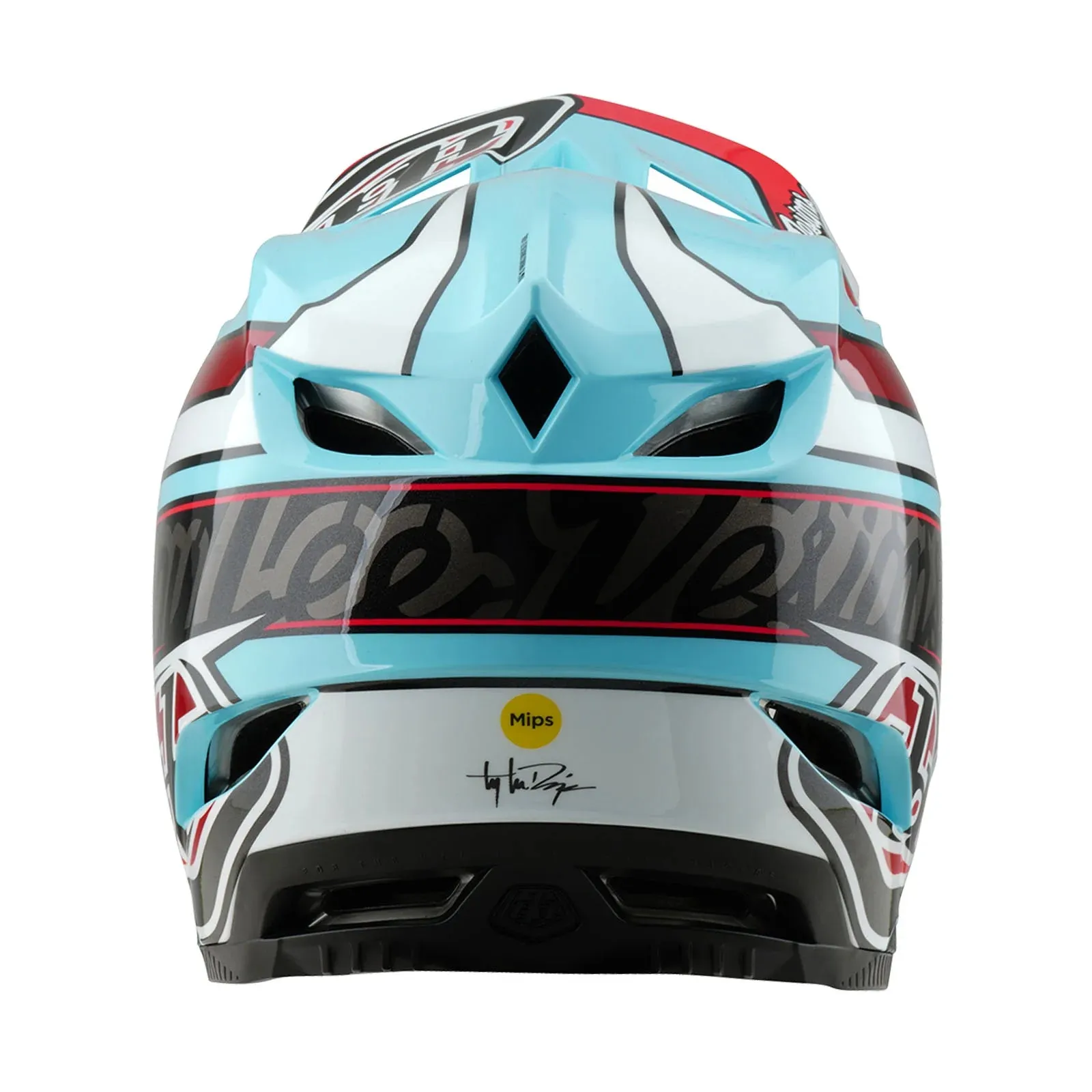 Troy Lee Designs D4 Polyacrylite Full Face Helmet - Linear - Blue