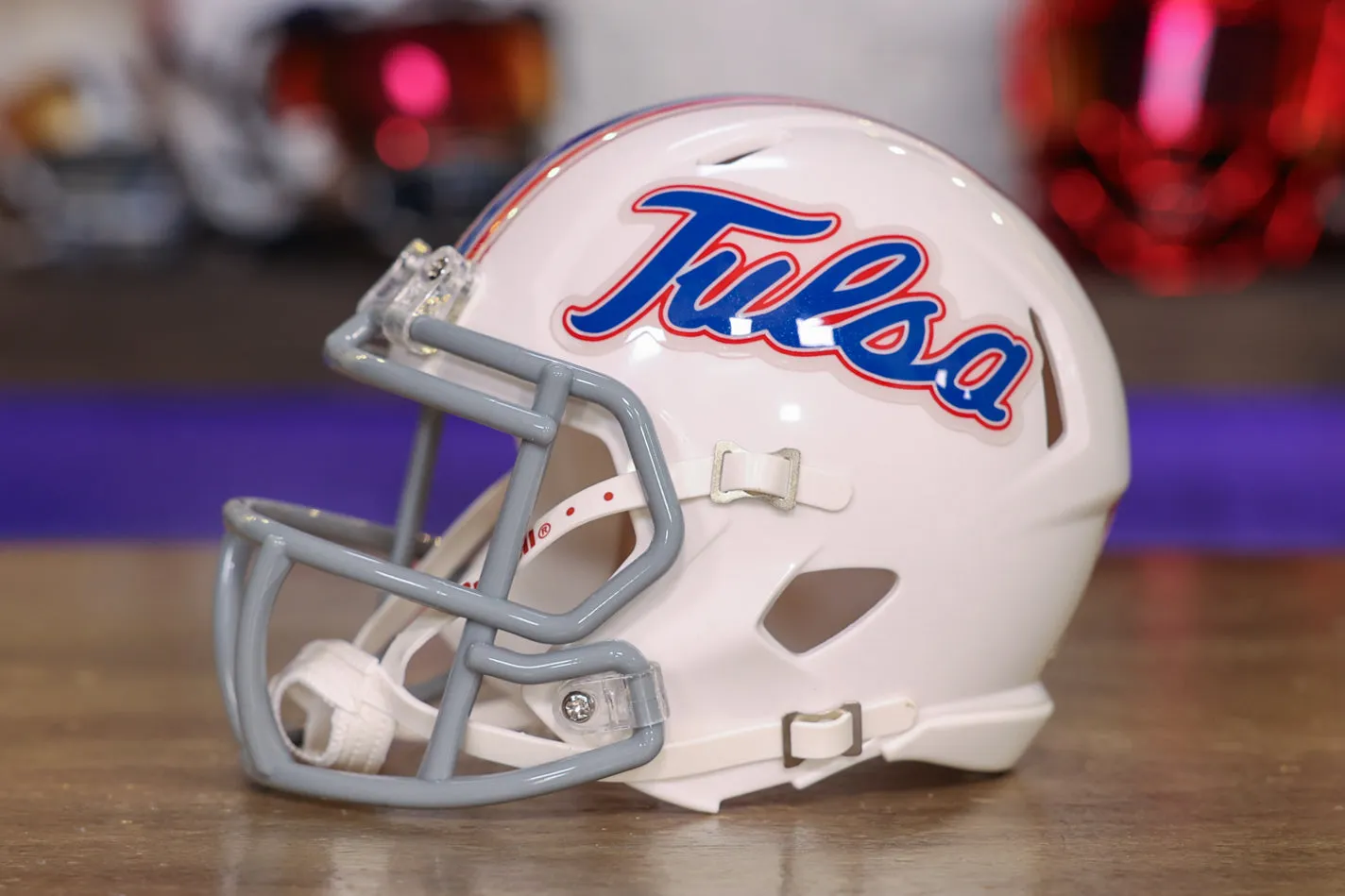 Tulsa Golden Hurricane Riddell Speed Mini Helmet - White