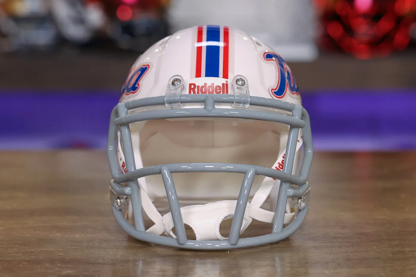 Tulsa Golden Hurricane Riddell Speed Mini Helmet - White