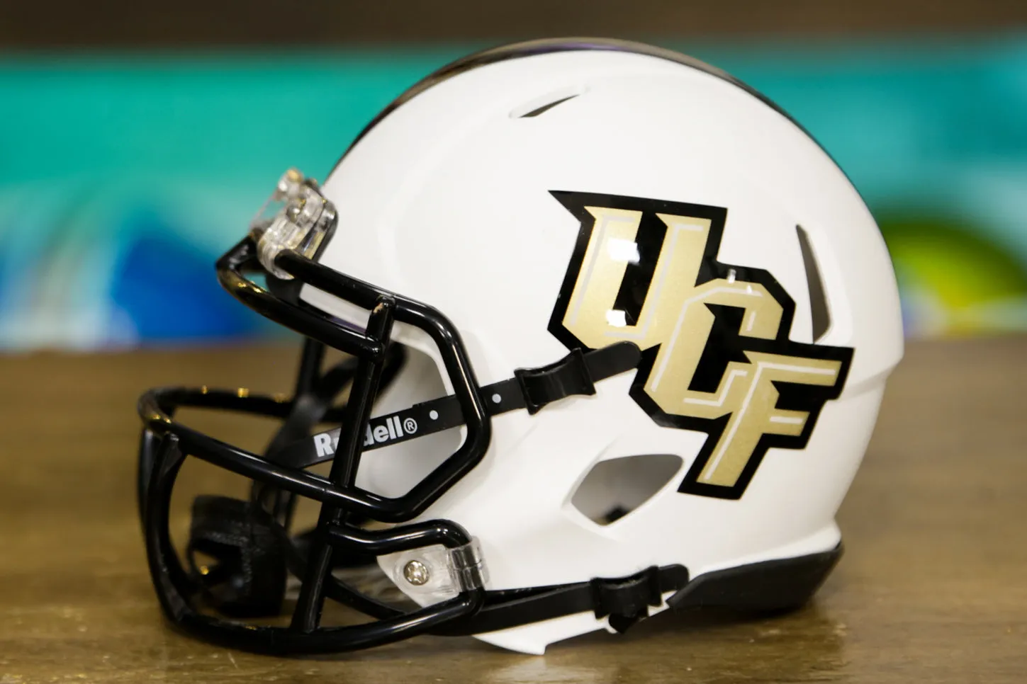 UCF Golden Knights Riddell Speed Mini Helmet - Matte White
