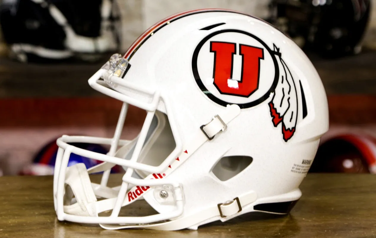 Utah Utes Riddell Speed Display Helmet - White