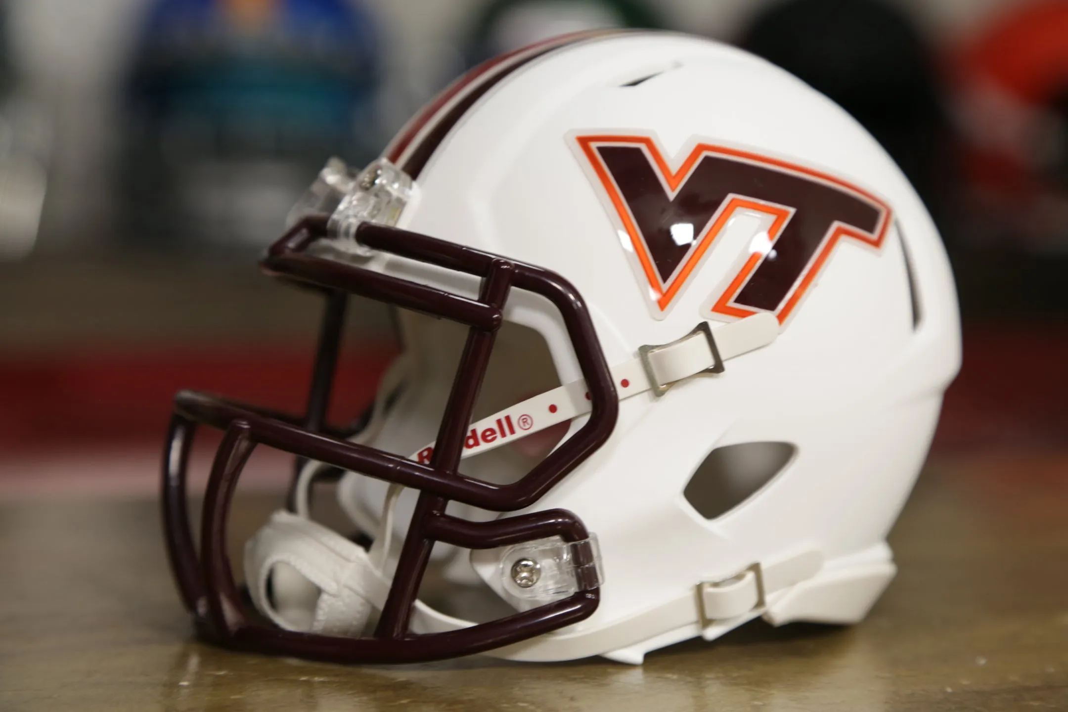 Virginia Tech Hokies Riddell Speed Mini Helmet - Flat White