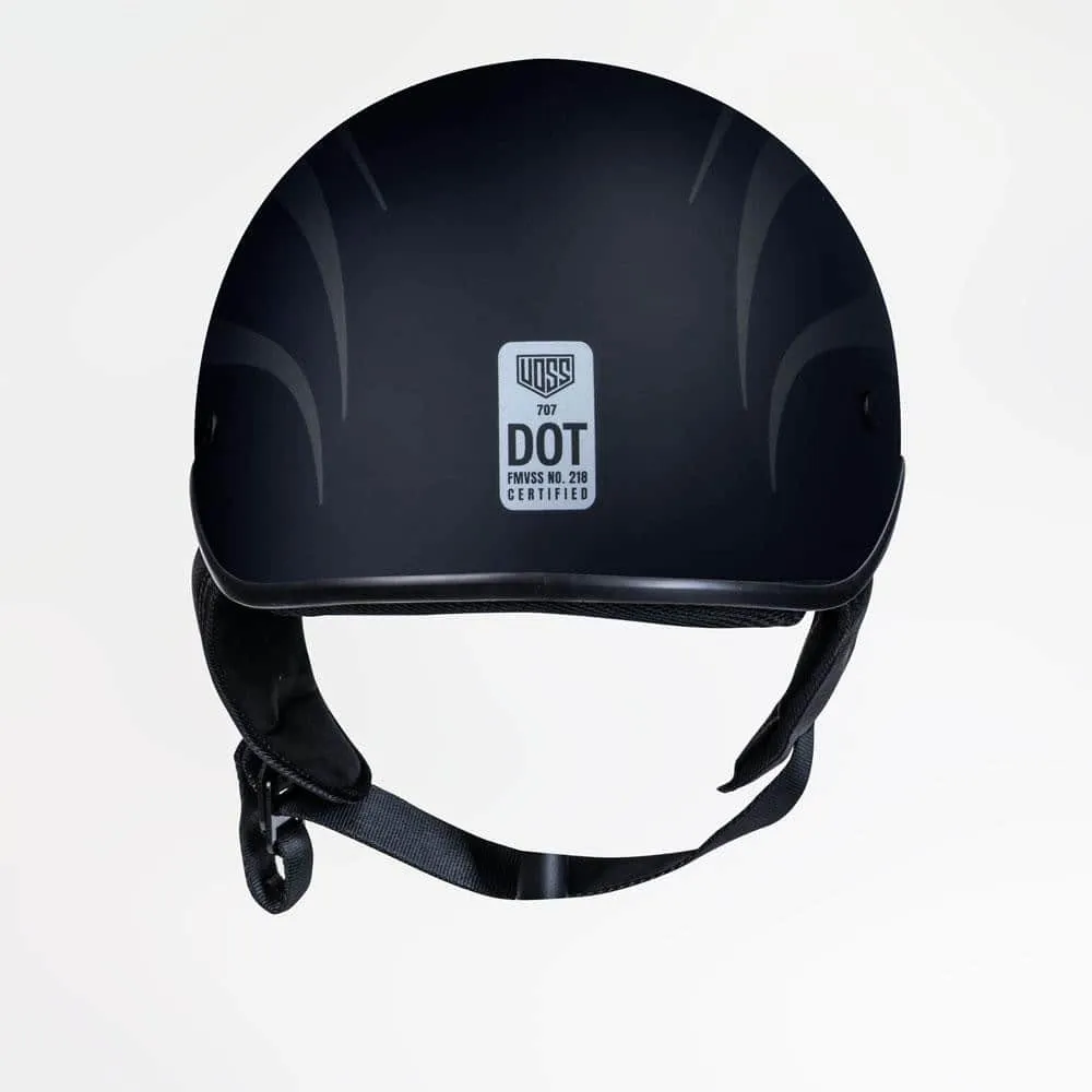 Voss 707Frp Two-Tone Tribal Half Helmet With Peak